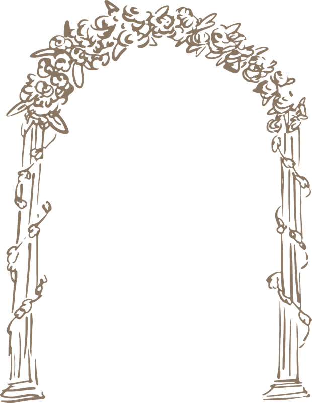 Floral ceremony arch